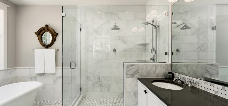 bathroom shower door installation in Kensington