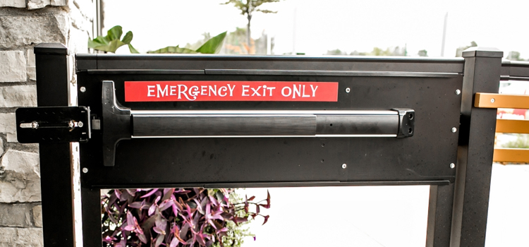 emergency push bar installation in Kensington