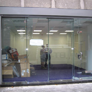shop front door repair Kensington